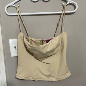 Edikted Juno Corset in beige.